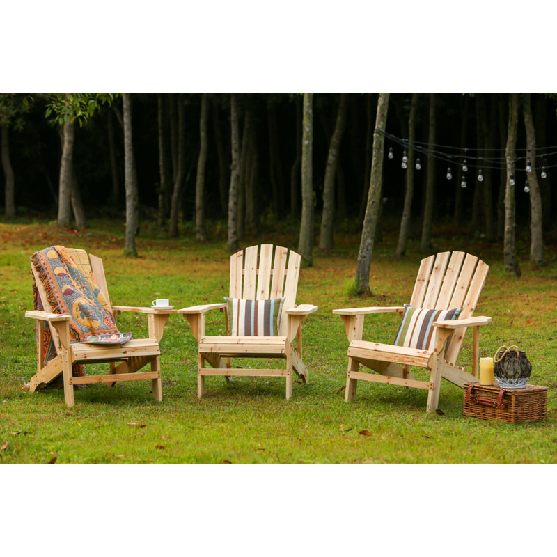 Chaise Adirondack en bois massif Stebbins