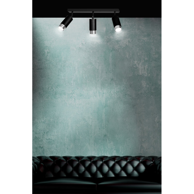 Cromwell 62cm 3 -Light Track Kit, Black, Chrome