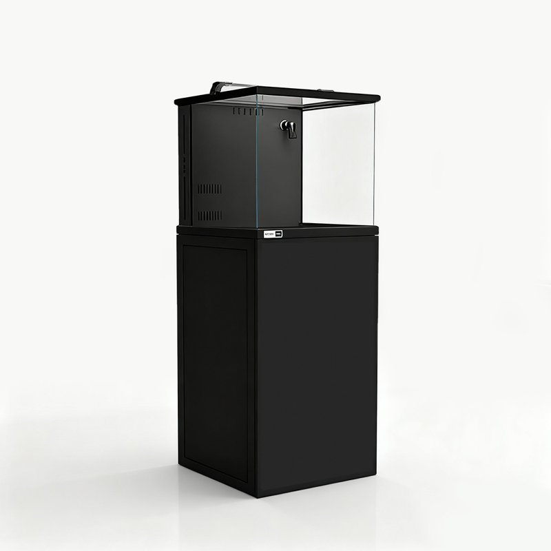 Petit réservoir carré d'aquariums en alliage d'aluminium, 13,21 gallons (H 51,97 po x l 20,08 po x P 20,47 p, Noir