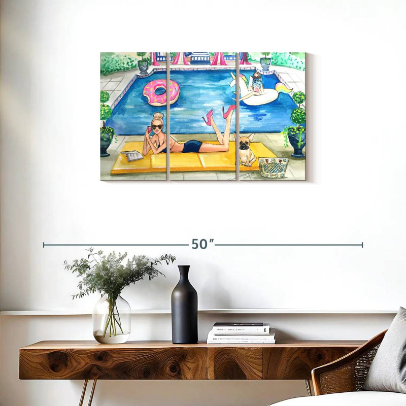 Gillard Summer Pool Party, 20" H x 33" W