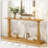 Vintage Sofa Table - Space-Saving Design With Luxurious Pine Veneer And Elegant Tapered Legs, Modern Narrow Entryway Table For Living Room, Study, Foyer, Or Bedroom-1819026637