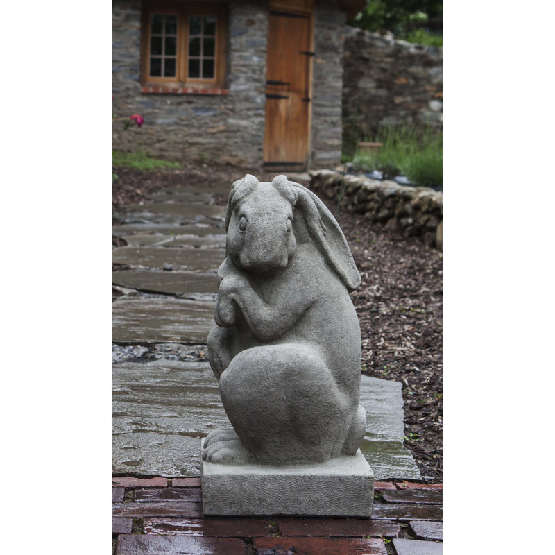 Newport Rabbit Statue, Left Facing, English Moss