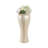 Silhouette Tall Glass Vase with Metal Rim for Home Table Decor - Modern Flower Vase Accent for Console Table or Living Room Styling - Ivory & Gold-1704637575