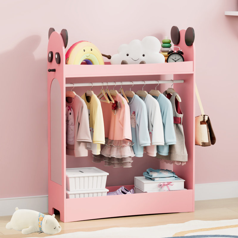 Manufactured Wood Wardrobe, Pink