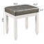Tabouret en polyuréthane classique avec pieds en bois - Disponible en deux couleurs élégantes-445737950
