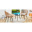  Ensemble de meubles d'extérieur 3 pièces avec chaises pivotantes en rotin et table basse ronde, sièges de patio, naturel