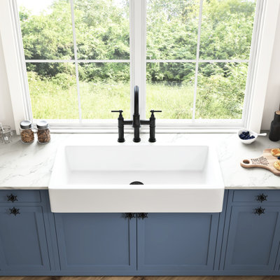 White Undermount Sink: Ceramic Deep Apron Kitchen, To Corrosion Basin Undermount, With Superior Quality And Durability
