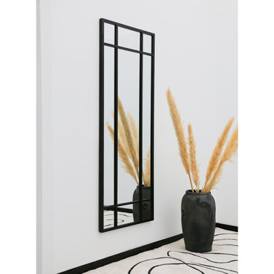 Rectangle Metal Window Pane Mirror