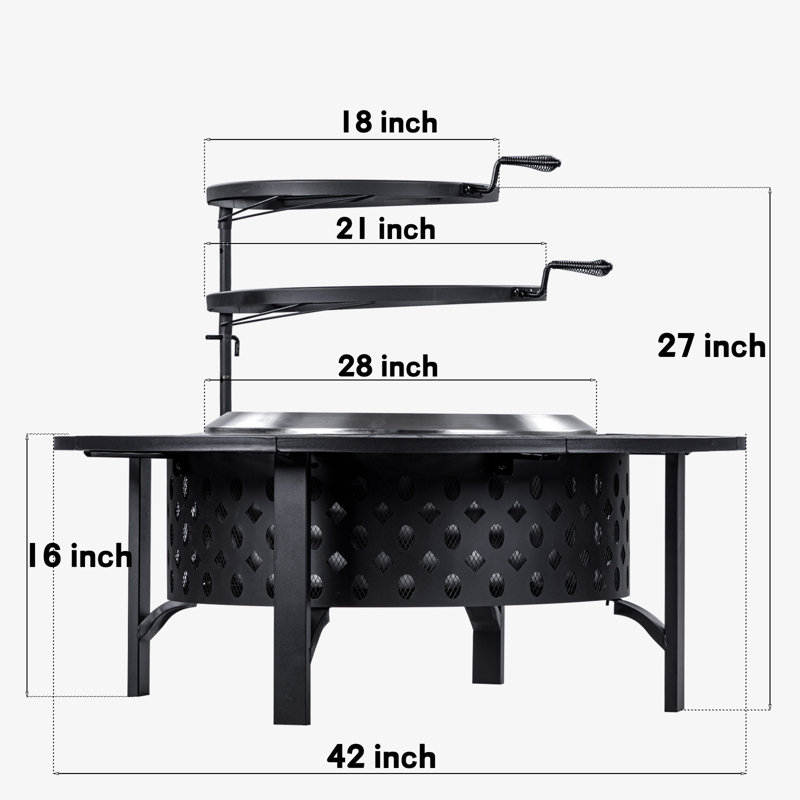 Wood Burning Smokeless Fire Pit,Outdoor Fire Pit Table