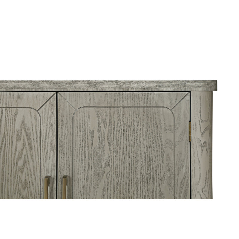 60'' Rounded Design Elements Throughout The Sideboard Including Tabletop