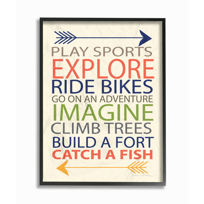 Noblestown A Kid's To-Do List With Arrows Textual Art