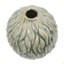 Vase décoratif en céramique marbré D6.5x7.5 "- Ambre et gris anthracite