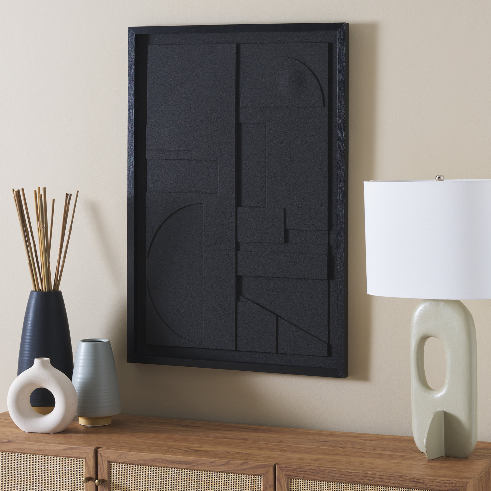 Dimensional Wall Art, Black