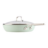 Kitchenaid Hard-Anodized Ceramic Induction Skillet With Lid, 12.25-Inch, Agave