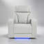 Fauteuil inclinable électrique Julian Silver avec appui-tête réglable et éclairage à DEL pour plus de confort et de commodité