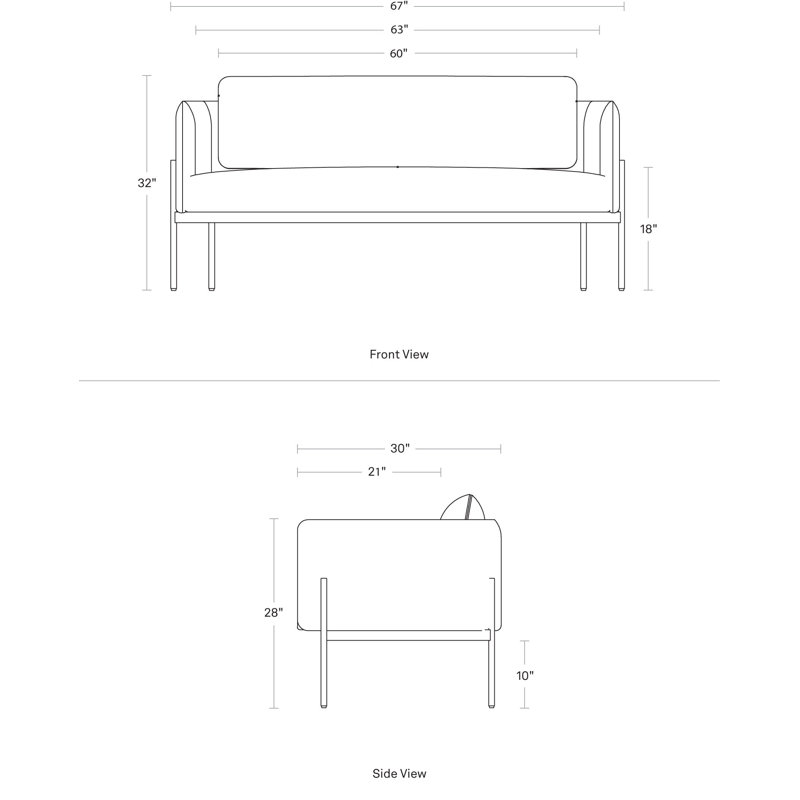 Getup Loveseat, Gabro Coffee Wool Blend