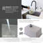 Granite composite double mount kitchen sink with strainer 25 in.-87227097