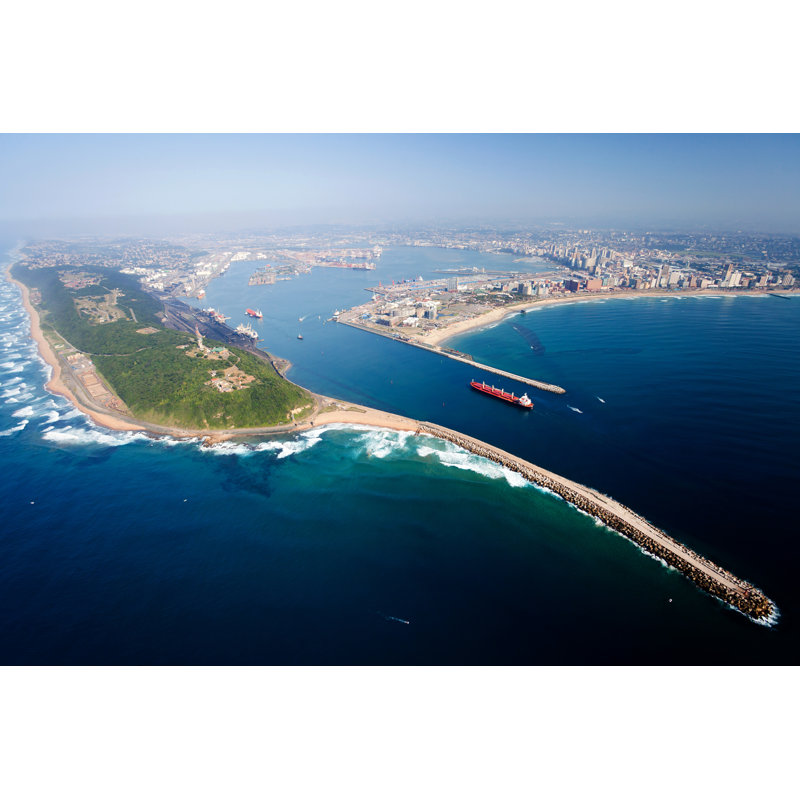 Edgin Aerial View Of Durban - Wrapped Canvas Print, 30cm H x 46cm W x 3.8cm D