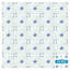 Carreau de mosaïque floral auto-adhésif en vinyle 8 po x 8 po