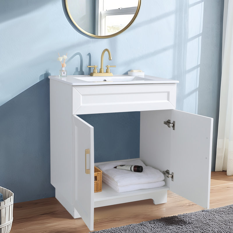 Ensemble de meuble-lavabo autoportant moderne 30 po avec 2 portes 30 po