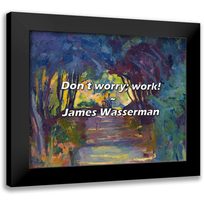 James Wasserman Quote: Don’t worry; work!
