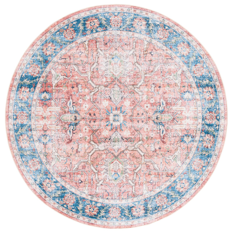 Masja Performance Machine Washable Oriental Rug, Round 6'