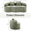 Courbé avec détails crémeux, canapé à compression 2 coussins, sans assemblage, facile à entretenir, idéal pour les petits espaces dans le salon, siège minimaliste, accoudoir rond crème, mousse et ressort-1899399703