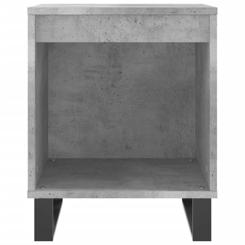 Cromartie Metal Bedside Table, Concrete Grey, Set of 2