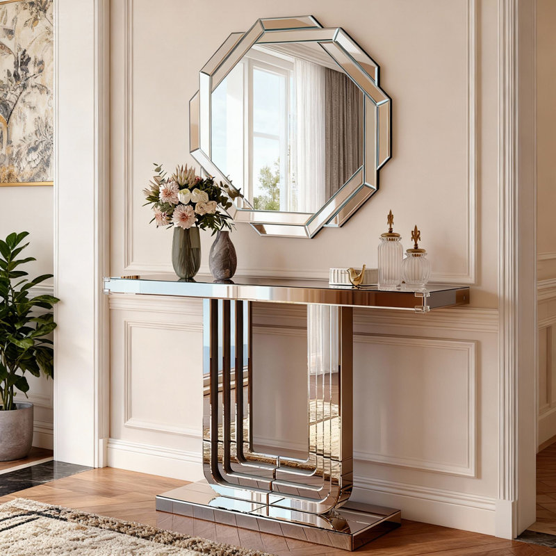 Voss 47" Console Table And Wall Mirror Set