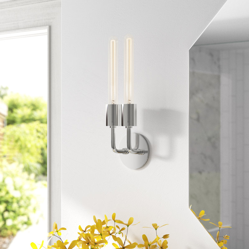Madisson Armed Sconce, Polished Nickel