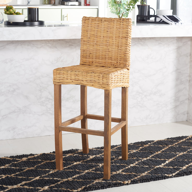 Normandie Bar & Counter Stool, Natural, Bar Stool (30” Seat Height)