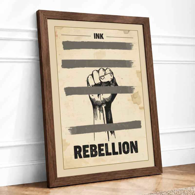 Ink Rebellion Industrial - Framed Print, A2 - 59.4 x 42.0 cm, Walnut