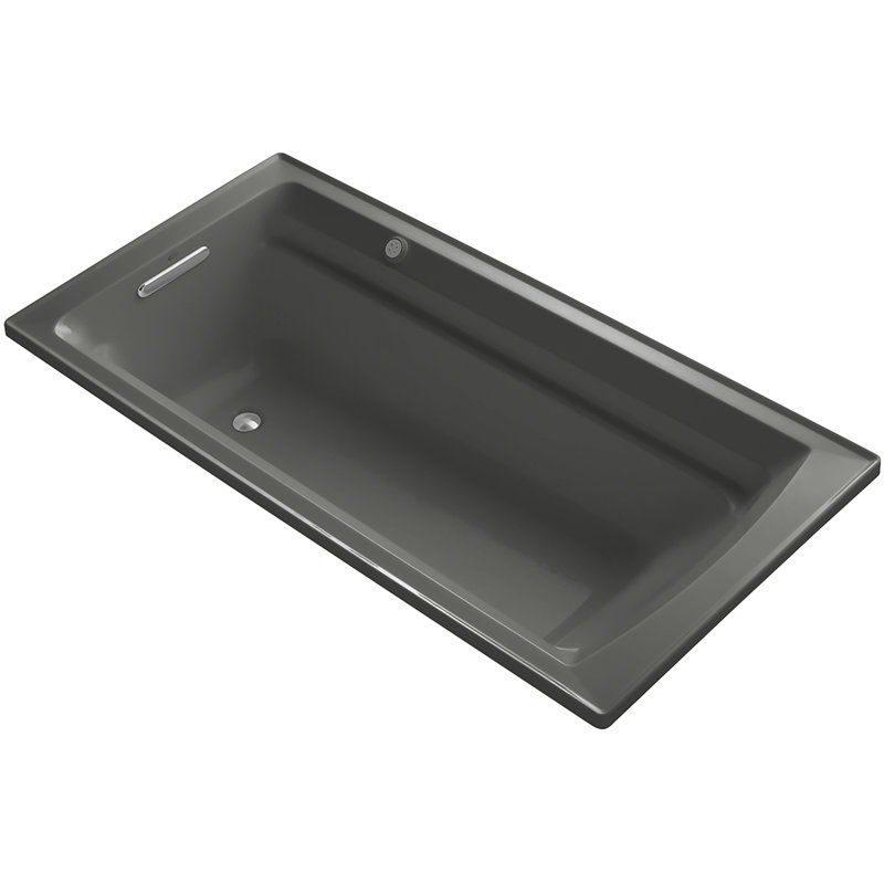 Archer 72" x 36" Drop  in Air Bathtub, Thunder Gray