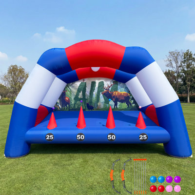 Inflatable Archery Range  Floating Ball Shooting, Inflatable Hoverball Archery Target Set  for Backyard, Indoor & Outdoor Fun