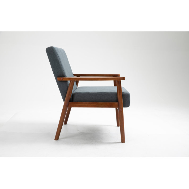 Fauteuil en simili cuir Glennell, Polyester à 100 % gris bleuâtre