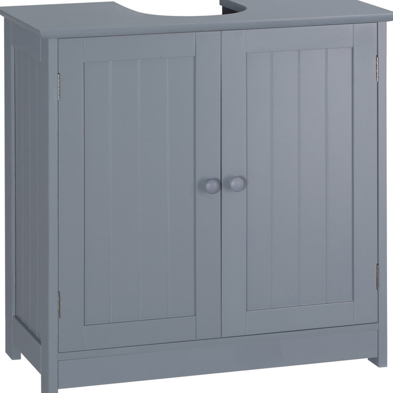 Gray Bathroom Cabinet For Under Sink. Space Saving With 2 Doors And Shelf. Added Storage Space. Adjustable Shelf Option. Strong Build. 33 Lbs Capacity. 23.5" L X 11.81" W H Sink Storage, Gray. &