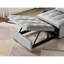 Canapé-lit convertible en velours, siège simple avec coussin de dossier, dossier amovible, pour le salon et la chambre à coucher, ensemble de lit inclinable gris de 68 lb, velours, rembourrage en mousse, chambre, dortoir-117708347