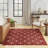 Nourison Essentials Brick/Ivory Indoor/Outdoor Area Rug-864031172