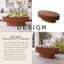 Table basse ovale en bois-845798630