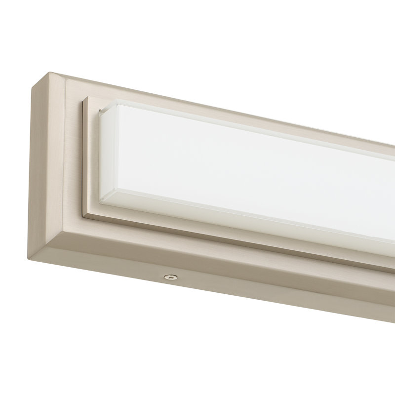 24-Inches Integrated LED Bathroom Vanity Light Bar, 16 W, 4.5" H x 24" W x 2.63" D, Brushed Nickel