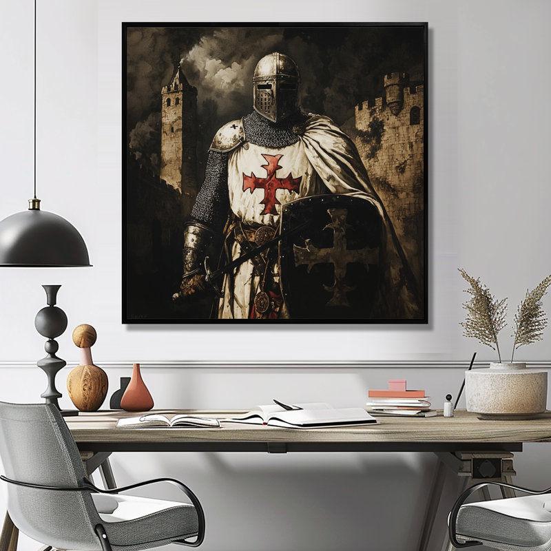 Kerbi - Americana, art mural, Impression encadrée flottante, Noir, H 16 po x l 16 po