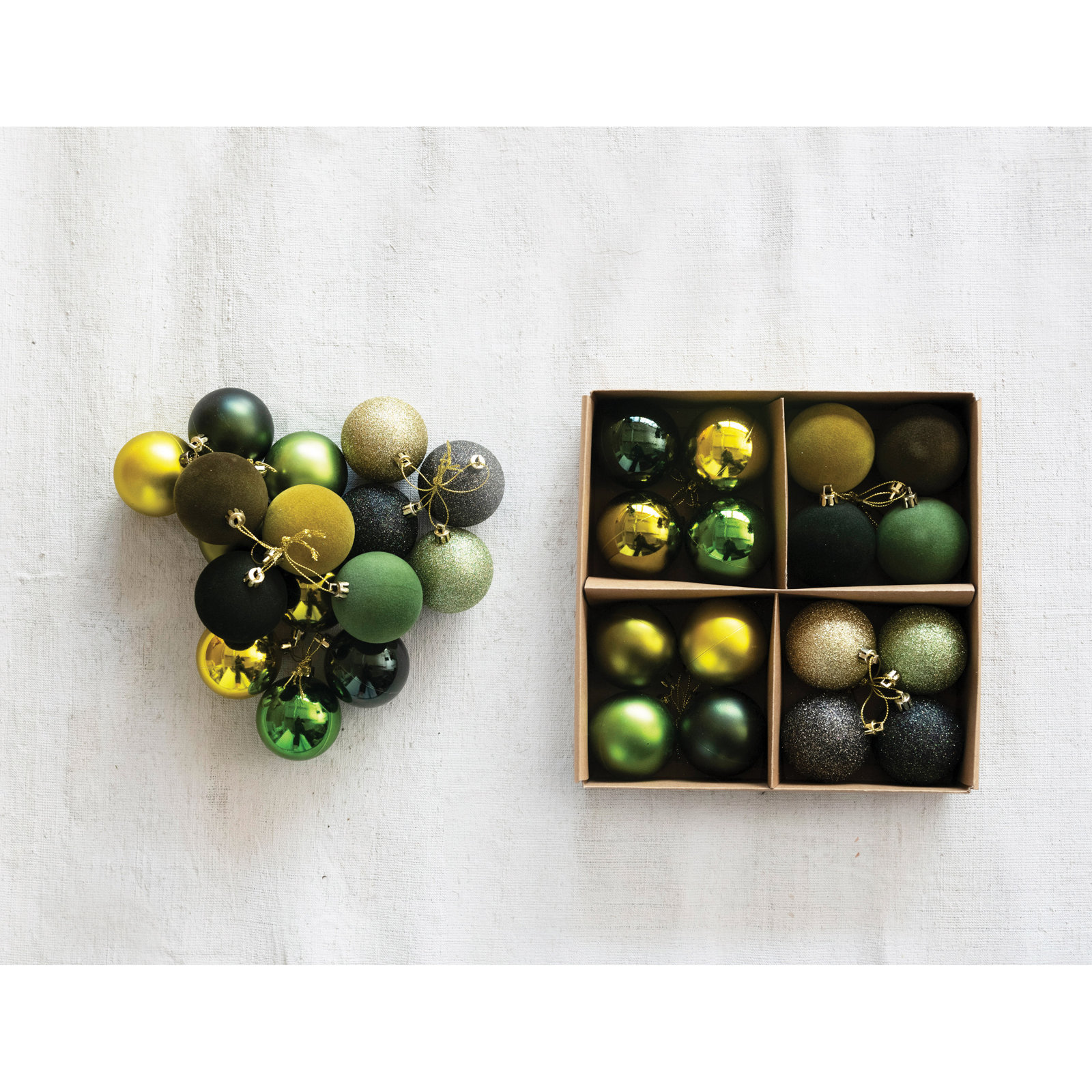 2.5'' Ball Ornament, Black/Gold