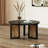 31.5" Black Solid Wood Round Coffee Table