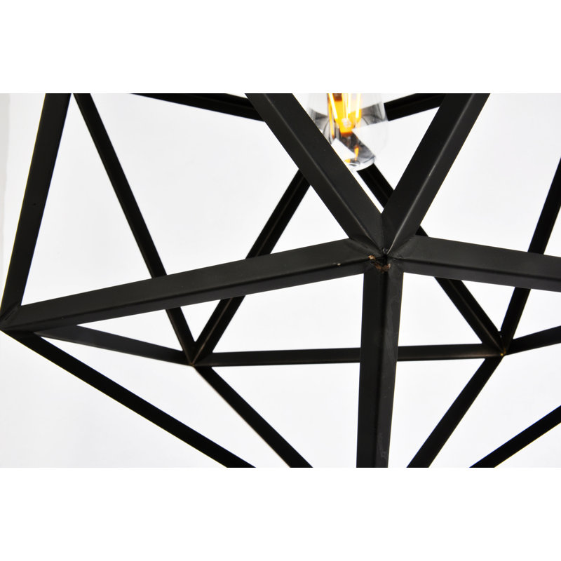 Arda 1 - Light Black Single Pendant, 22.6" H x 19.7" W x 19.7" D