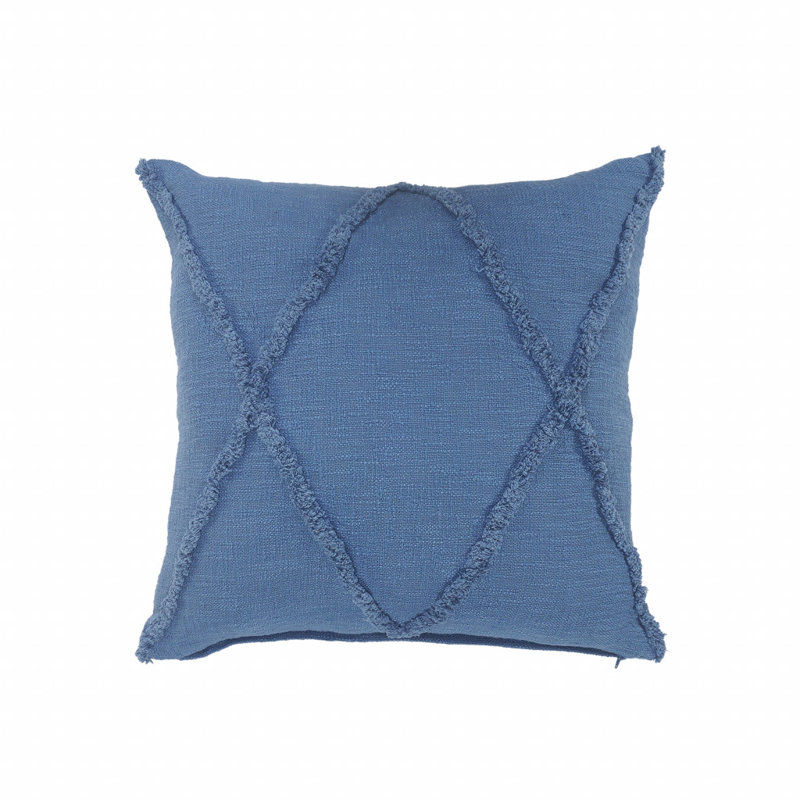 Geometric Reversible Pillow Insert, 20"H x 20", Cobalt Blue