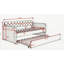 Lit de jour simple rembourré avec lit gigogne et chargement USB, structure en velours pour le salon ou la chambre à coucher, aucun sommier nécessaire
