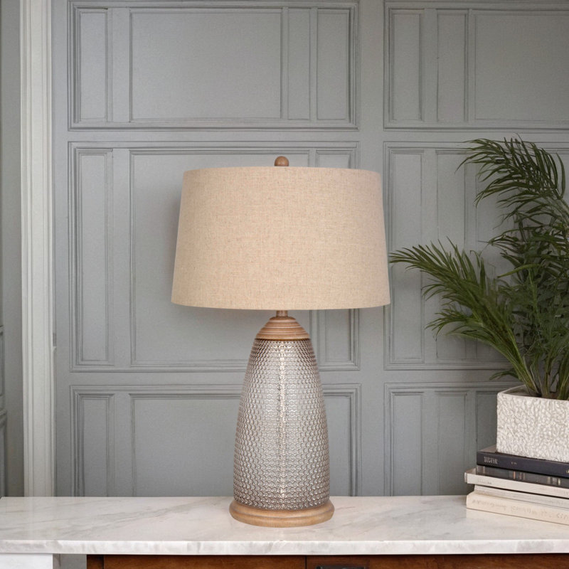 Lampe de table en verre
