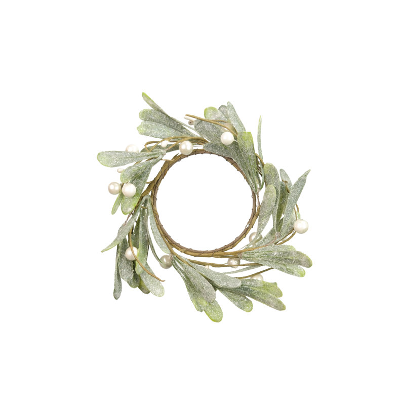 Mistletoe Plastic 9cm Wreath