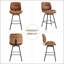 Tabouret de comptoir pivotant en similicuir-133078979