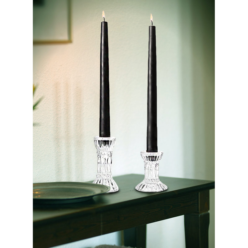 Ensemble de chandelles de table en verre 6 pièces, H 3 po x l 2,5 po x P 2,5 po